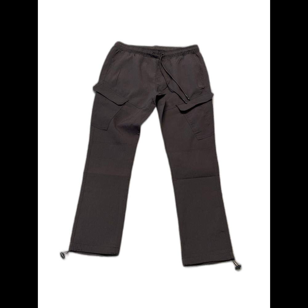 Saints Mens XL Cargo Utility Pants Techwear Drawstring Espresso Brown Streetwear